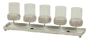 Essentials D?cor Entrada Collection 5-Piece Tea Light Candle Set, 18.75 by 4.75 by 6.5-Inch at Sears.com