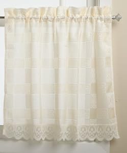 The_Curtain_Shop Calais Lace Kitchen Curtain at Sears.com