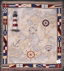 Simply Home Nautical Novelties Mid-Size Deluxe Tapestry Throw Blanket Made in the USA at Sears.com