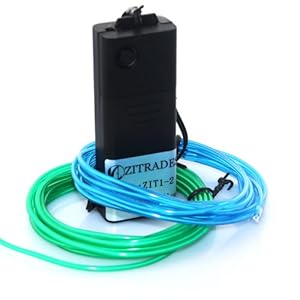 MagaMallGroup Strobing Blue and Green Brand new 2x 2.5 metres Electro Luminescent Electroluminescent Wire (EL Wire) by ZITRADES at Sears.com