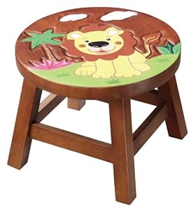 Teamson Design Corp Teamson Wooden Lion Stool - Safari Animal Collection at Sears.com