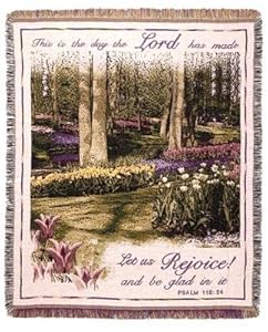 Simply Home This is the Lords Day Rejoice Deluxe Tapestry Throw Blanket Made in the USA at Sears.com