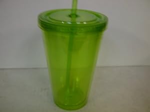 TBC Home TBC 17 Oz. Travel Cup: Green Double Wall Trumbler With Lid and Straw. 17 Ounce To-Go-Cup" Recycle...Refill..Resuse" See Our Othe at Sears.com