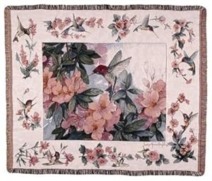 Simply Home Hummingbird Garden Mid-Size Deluxe Tapestry Throw Blanket USA Made at Sears.com