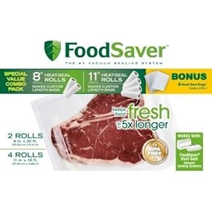 FoodSaver? Roll Combo Pack (4 11" Rolls 2 8" Rolls 6 Gallon Bags) at Sears.com