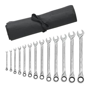 GearWrench 85199R 13 Piece XL Ratcheting Combination Wrench Set, SAE - Wrench Roll at Sears.com