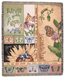 Simply Home Wings of Hope Butterfly Mid-Size Deluxe Tapestry Throw Blanket Made in the USA at Sears.com