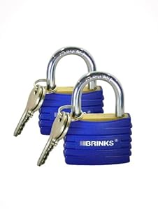 Brinks 181-40521-4 Covered Solid Brass Padlock, Keyed Alike, 1-9/16 Inch, 2