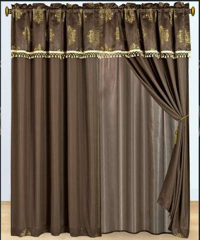 Scotts-sales Krystal Curtains 2 x Panels 60x84"ea. with Valance at Sears.com
