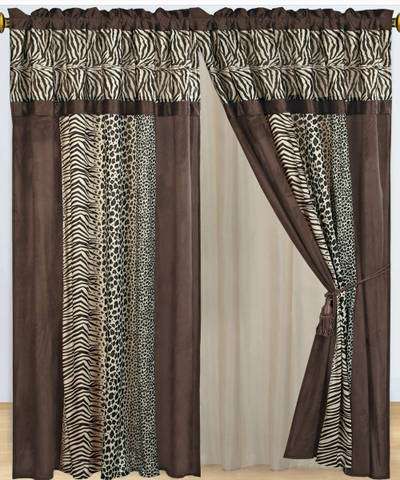 Scotts-sales Safari Curtains 2 x Panels 60x84"ea. with Valance at Sears.com