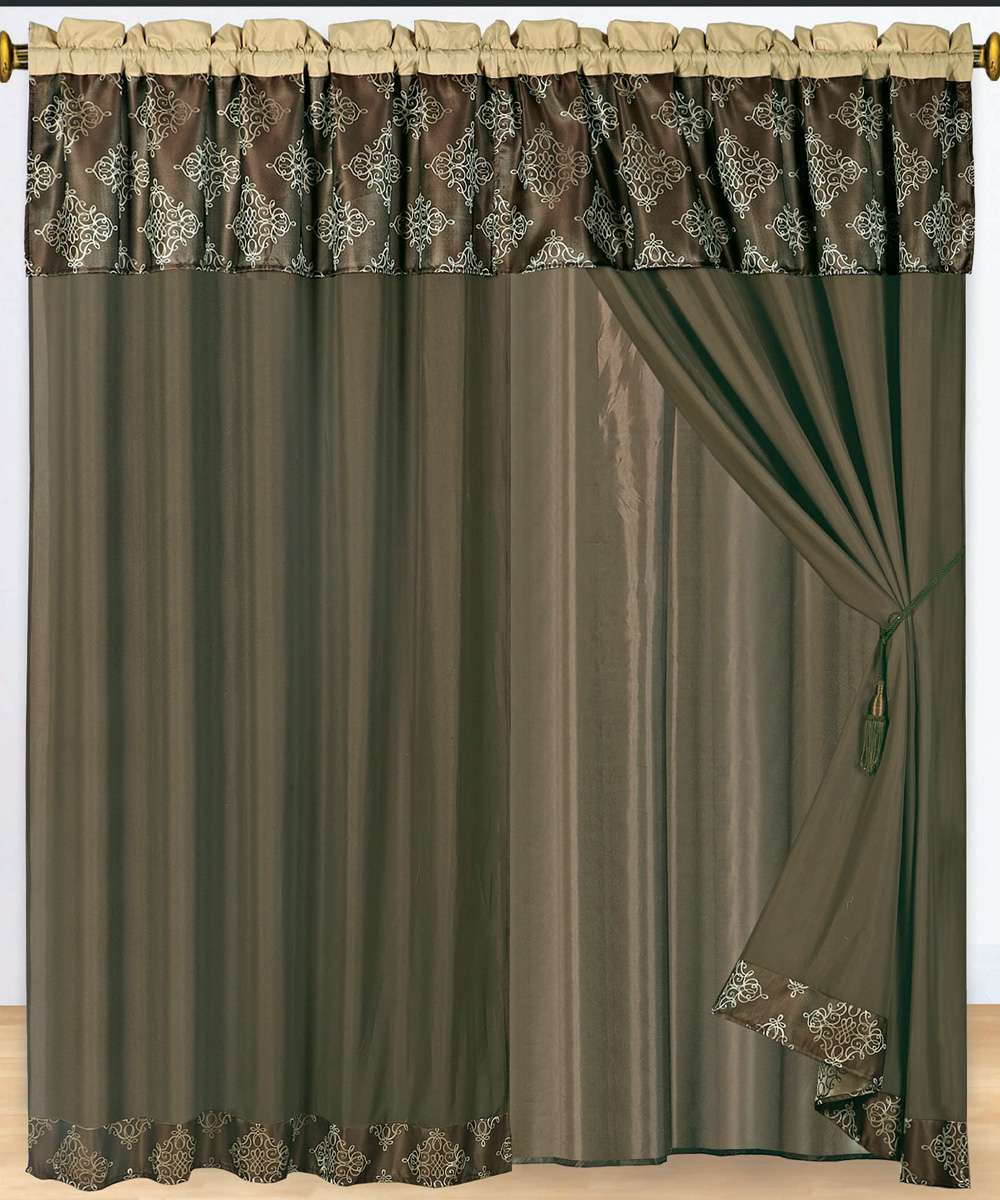 Scotts-sales Thomasville Coffee Curtains 2 x Panels 60x84"ea. with Valance at Sears.com