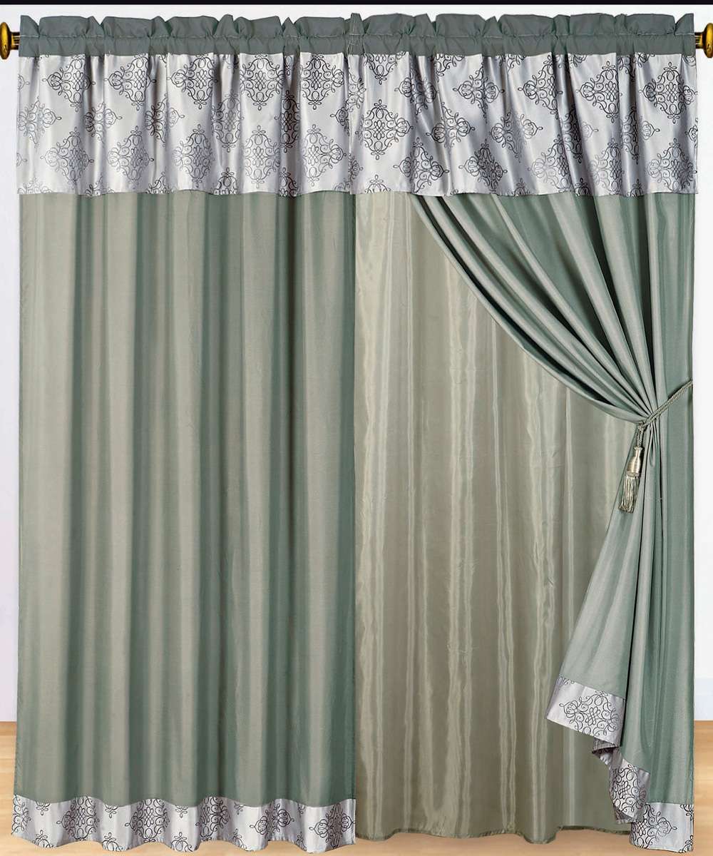 Scotts-sales Thomasville Gray Curtains 2 x Panels 60x84"ea. with Valance at Sears.com