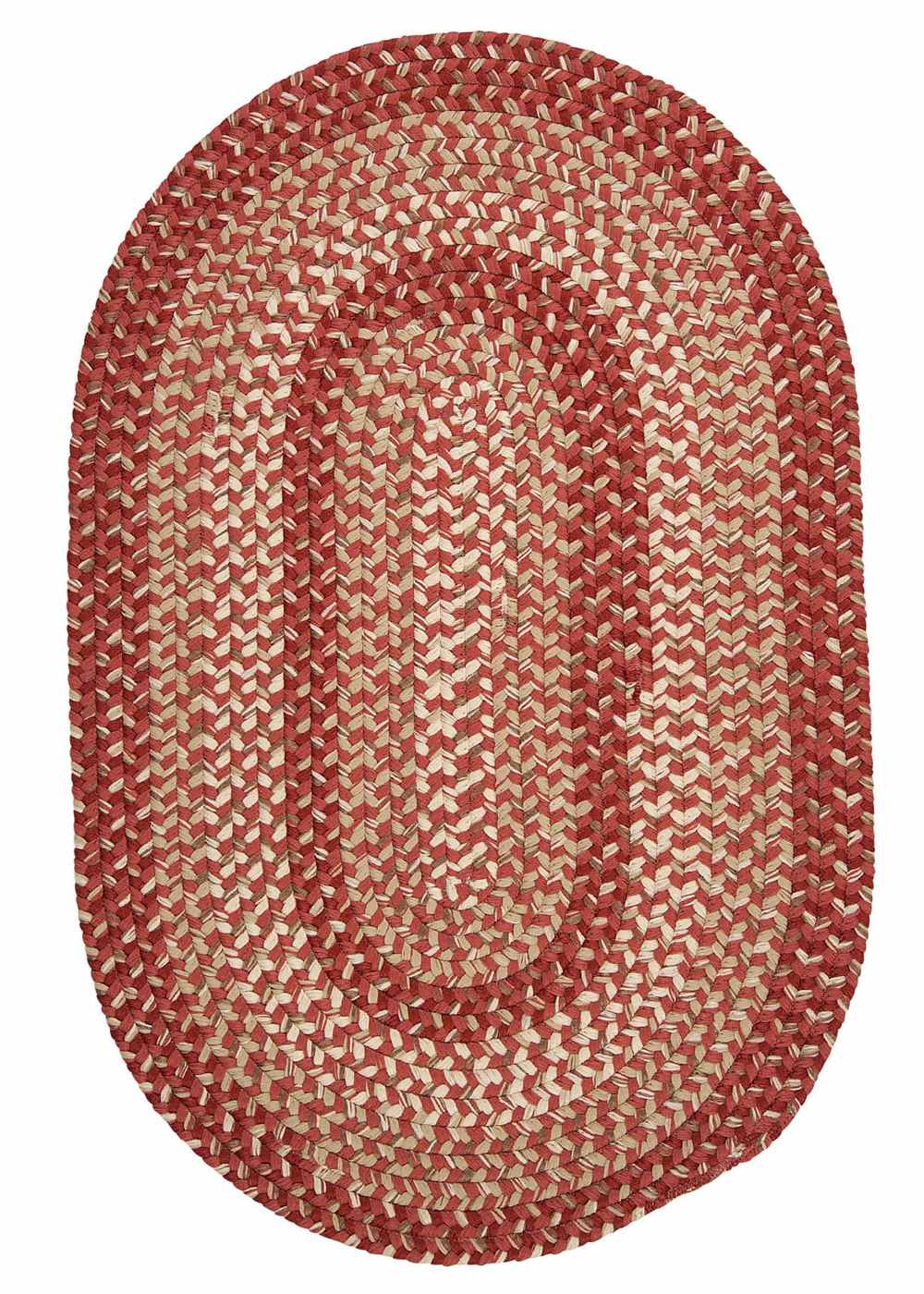Super Area Rugs 3ft. x 5ft. Oval Indoor/Outdoor Reversible Braided Rug Red Brick Color (3x5) at Sears.com
