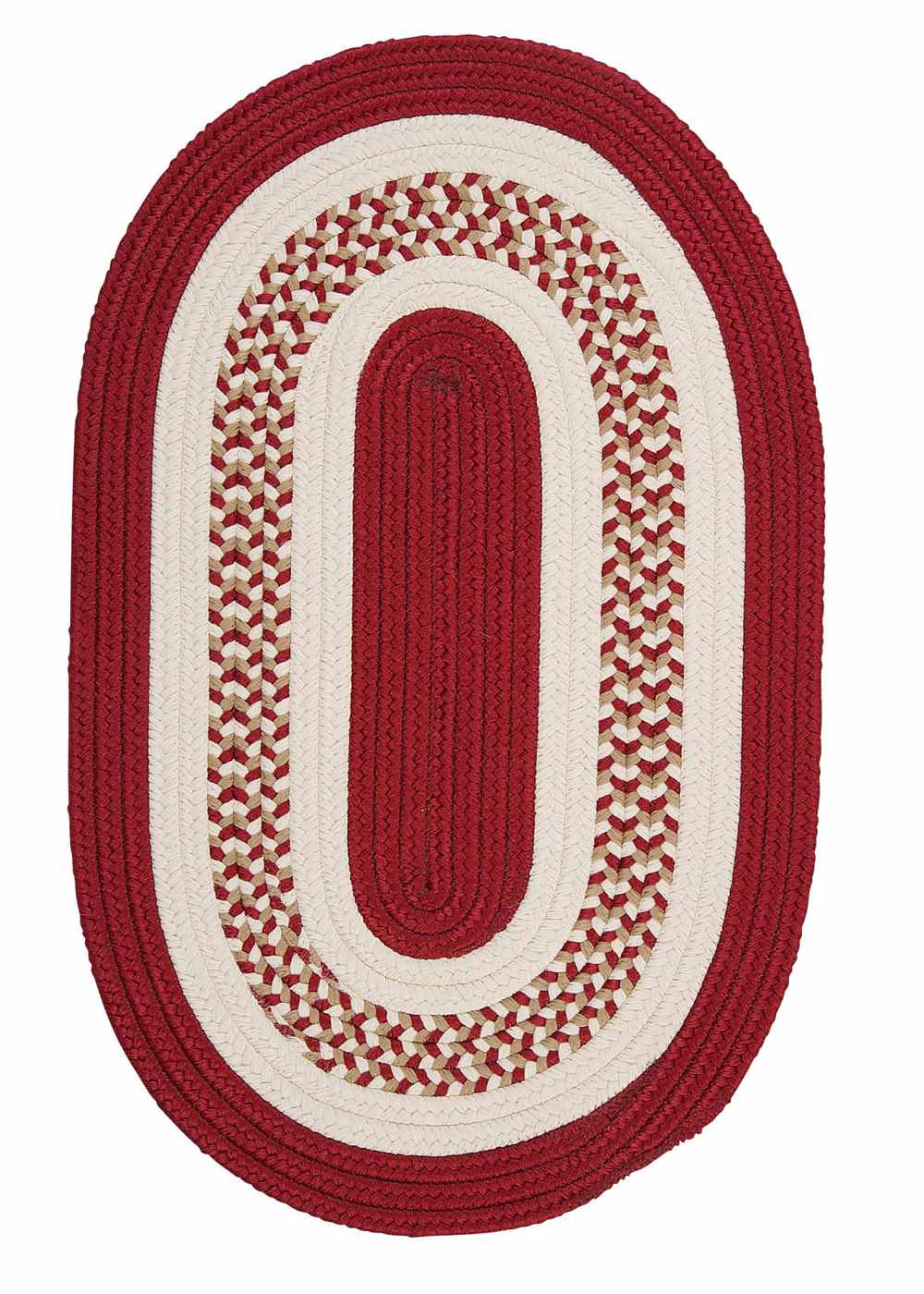 Super Area Rugs 10ft. x 10ft. Round Indoor/Outdoor Reversible Braided Rug Red Color (10x10) at Sears.com