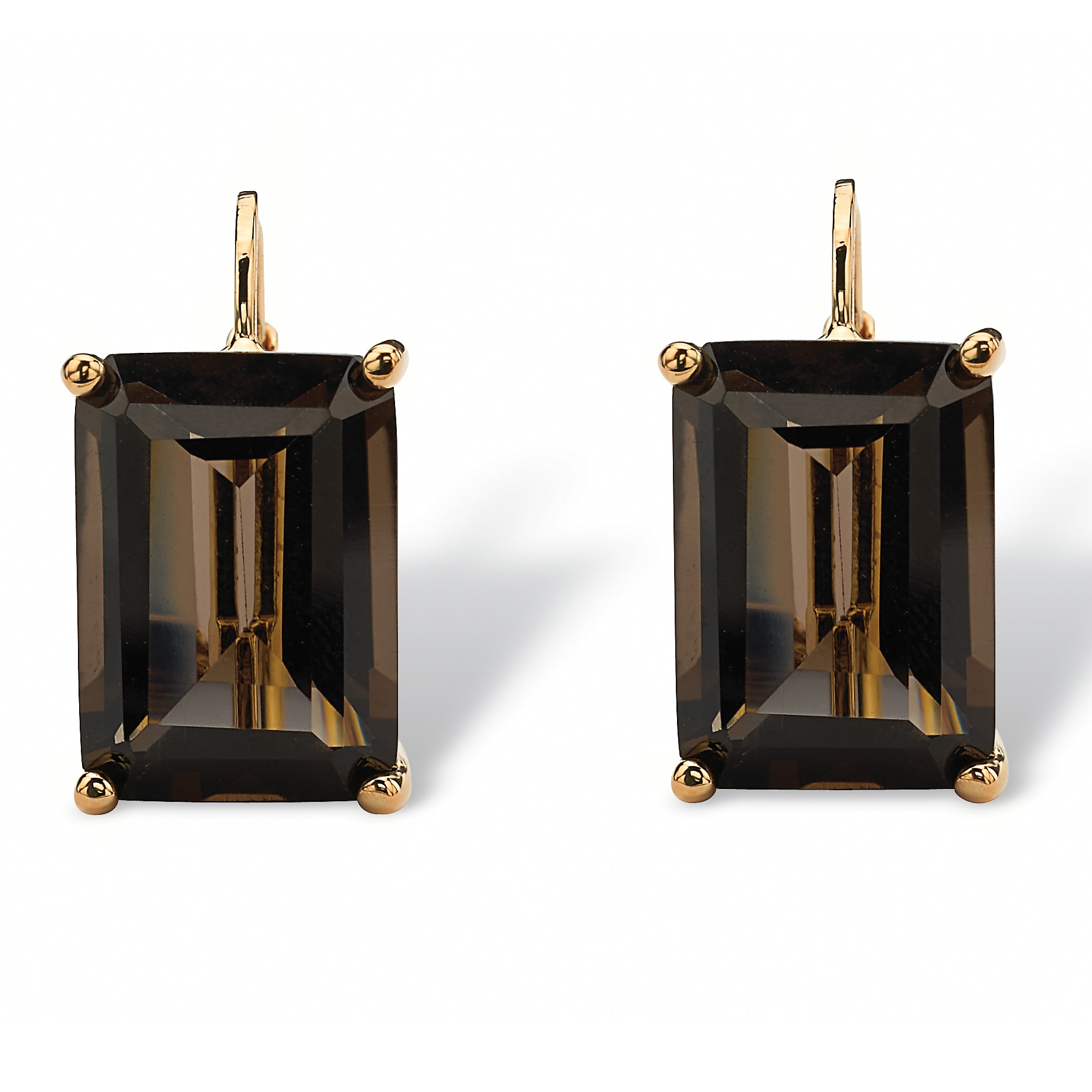 Eziba Collection Angelina D'Andrea 14k Yellow Goldplated Smokey Quartz Earrings at Sears.com