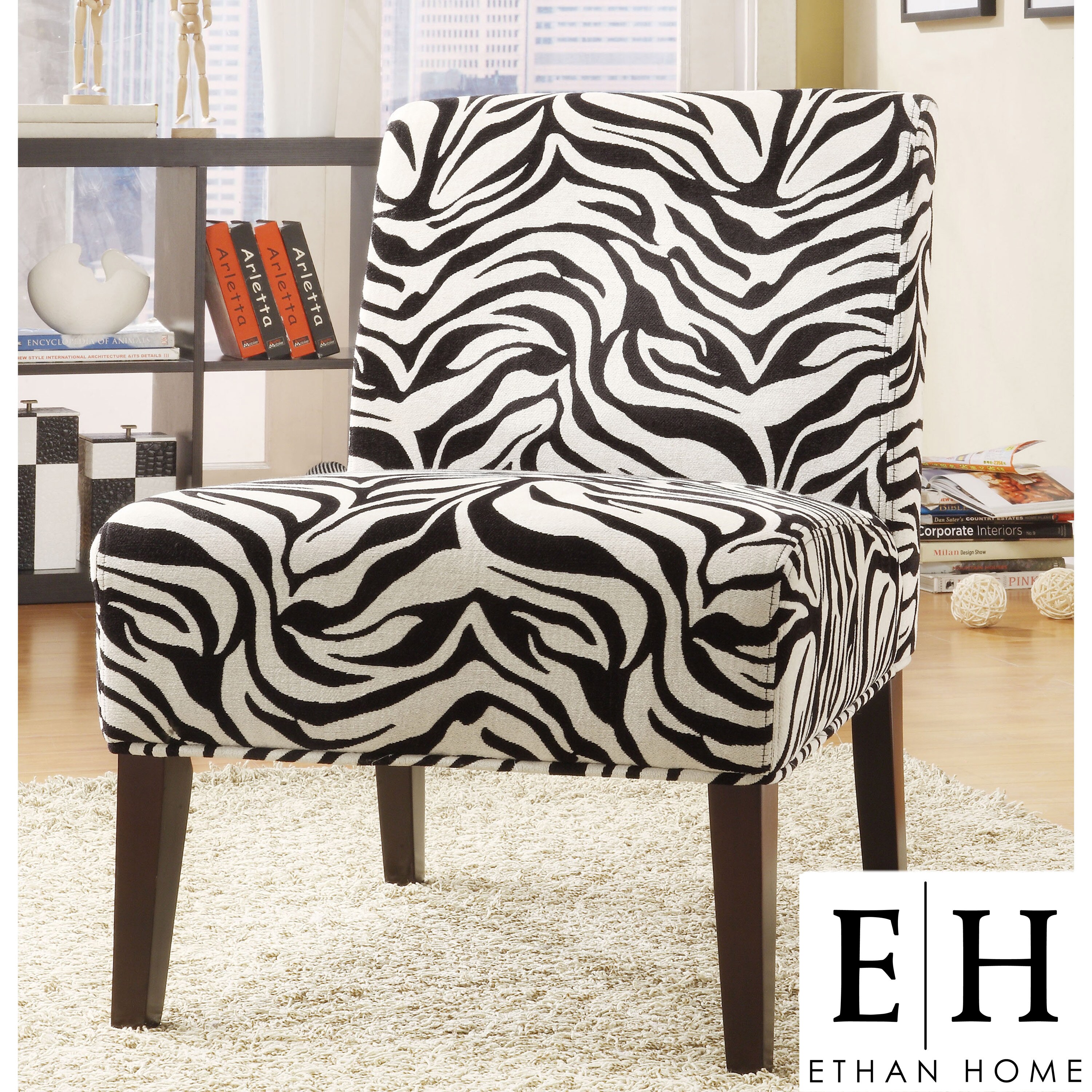 AT HOME by O ETHAN HOME Decorative Zebra Print Armless Lounge Chair at Sears.com