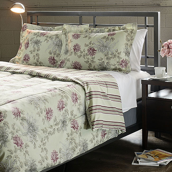 AT HOME by O Water Flower Purple King-size 3-piece Duvet Cover Set at Sears.com