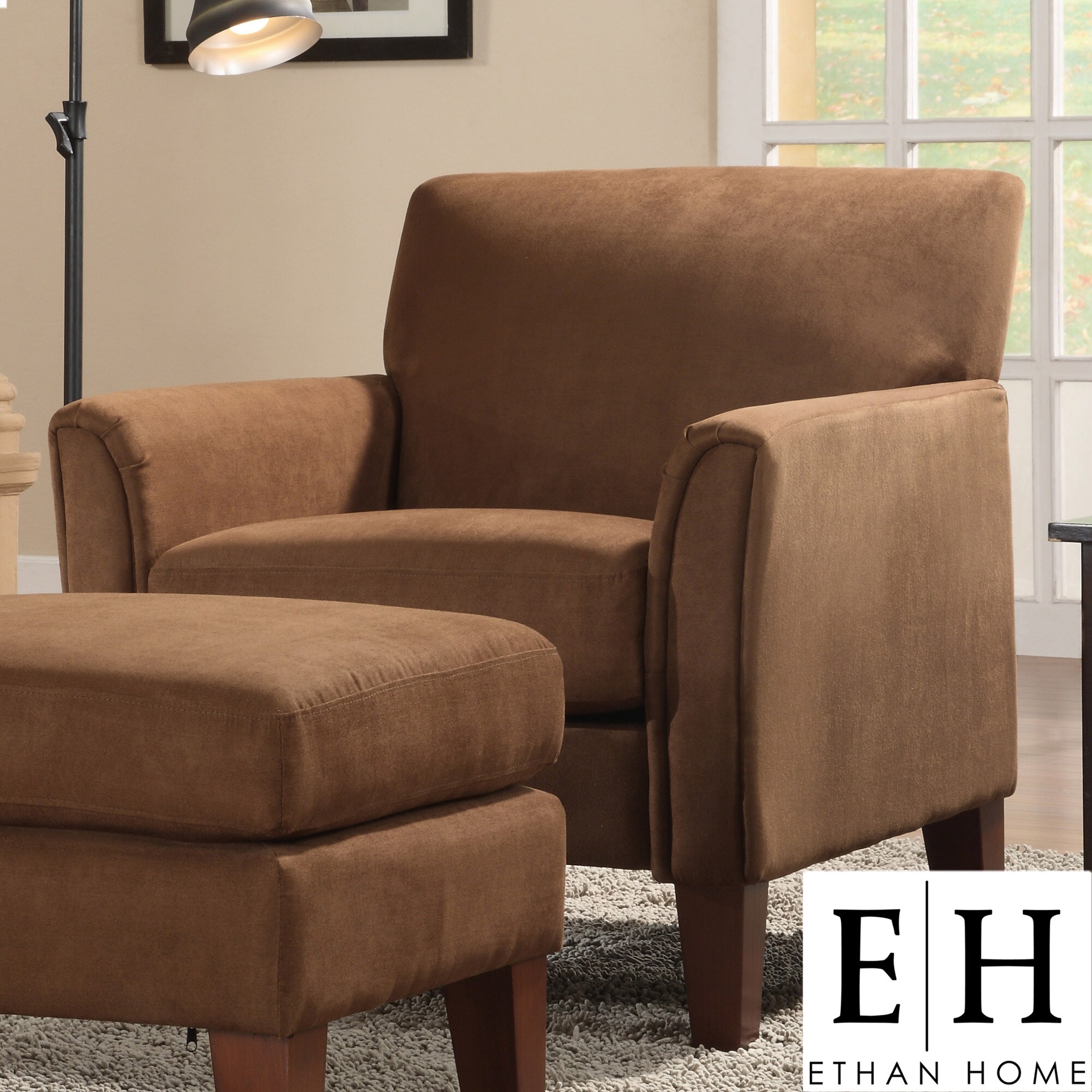 AT HOME by O ETHAN HOME Uptown Mocha Microfiber Modern Arm Accent chair at Sears.com