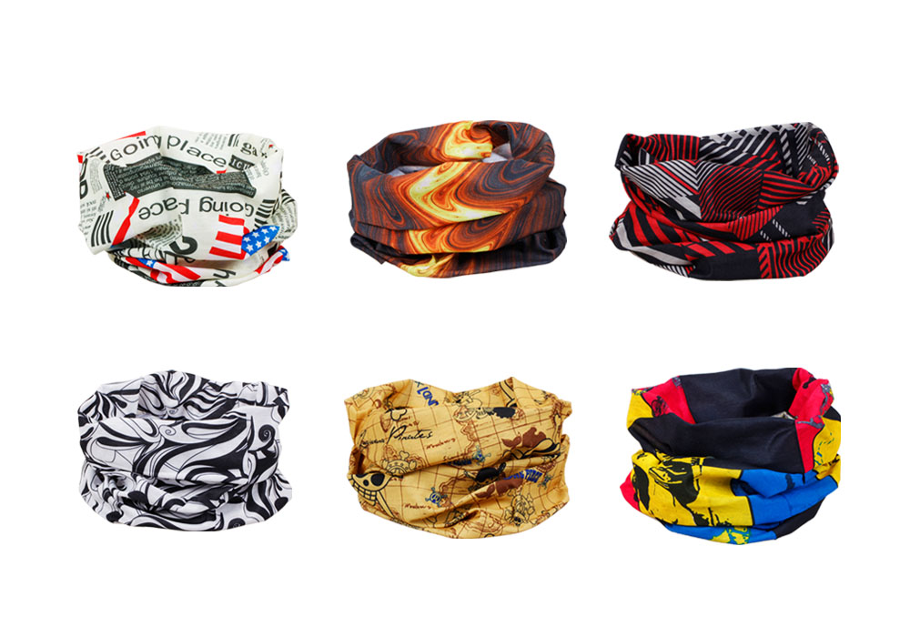Bundle Monster 6pc Multifunctional Seamless Style Buff Bandana Hairband Headwear Scarf Neck Wrap Beanie Cap Set at Sears.com