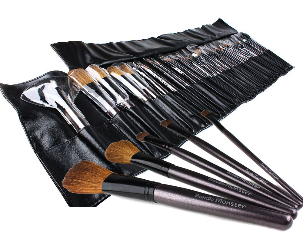 Bundle Monster New 34pc Pro Makeup Eye Shadow Brush Set + Cosmetic Brush Case at Sears.com
