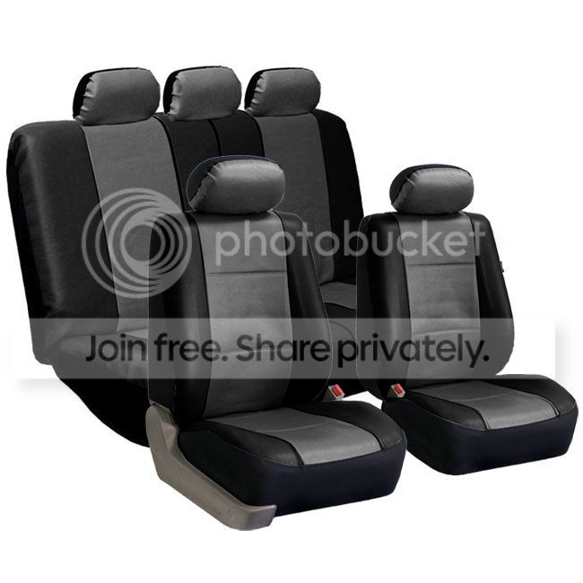 FH GROUP- PU Leather Seat Covers Full Set Airbag Ready & Split Bench at Sears.com
