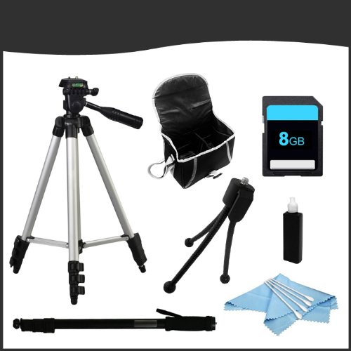 ZeemoDigital Accessory Bundle for Pentax K-30 SLR Camera includes Full Size Tripod, Monopod, Case, 8GB SD Card, Mini Tripod, Cleaning Kit at Sears.com