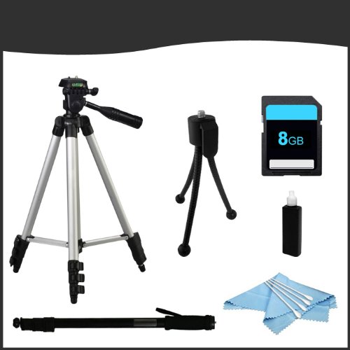 ZeemoDigital Accessory Kit for Pentax K-30 16 MP CMOS Digital SLR includes Full Size Tripod, Monopod, 8GB SD Card, Mini Tripod, Cleaning Kit at Sears.com