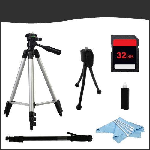ZeemoDigital Accessory Kit for Pentax K-30 Digital SLR includes (Full Size Tripod, Monopod, 32GB SD Card, Mini Tripod, Cleaning Kit) at Sears.com