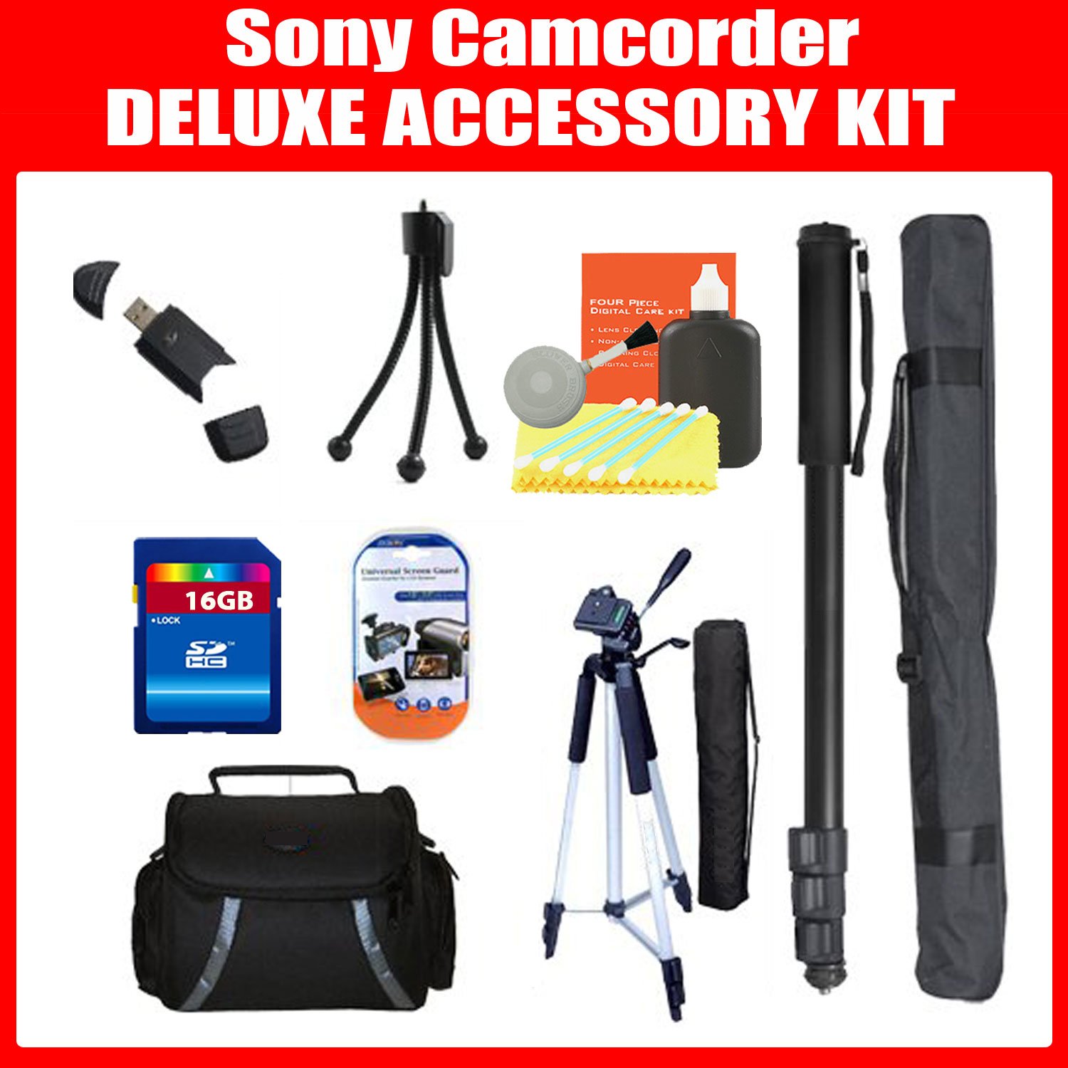 ZeemoDigital Tripod + MORE Accessory Kit For Sony HDR-CX580V High Definition Handycam Camcorder at Sears.com