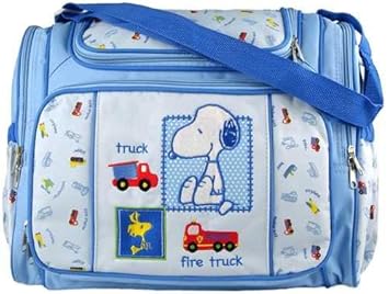 MyGift Blue Snoopy Large Baby Diaper Bag With Changing Pad Plastic Wipes Case at Sears.com