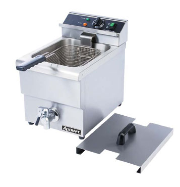Adcraft DF-12L Commercial Countertop Deep Fat Fryer 220V Single Pot with Drain at Sears.com