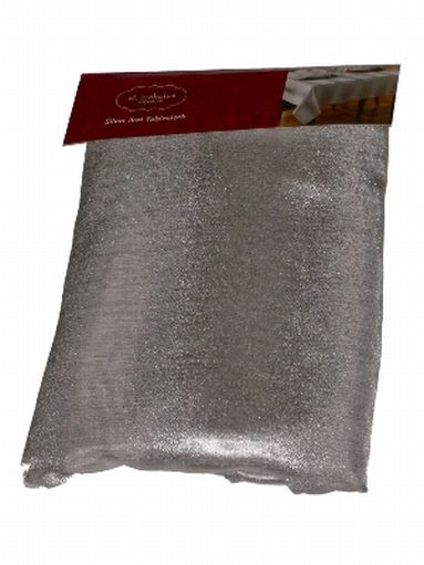 St Nicholas Square Sparkling Silver Ikat Tablecloth Fabric Table Cloth 60x84 Ob at Sears.com