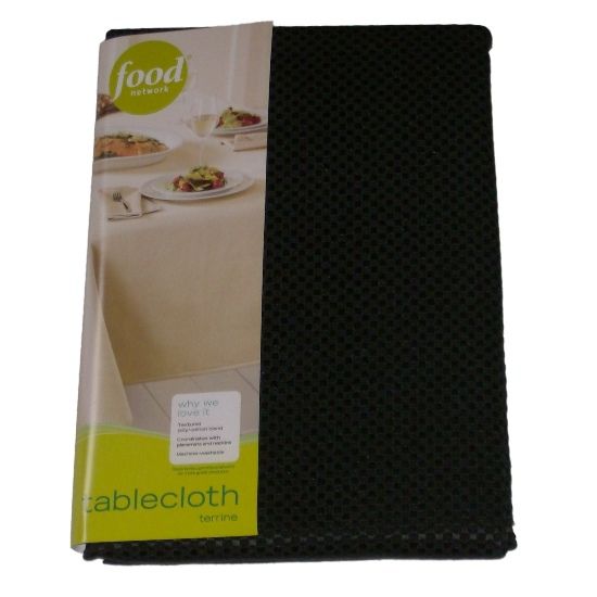 Food Network Terrine Textured Coal Black Tablecloth Fabric Table Cloth 60x102 Ob at Sears.com