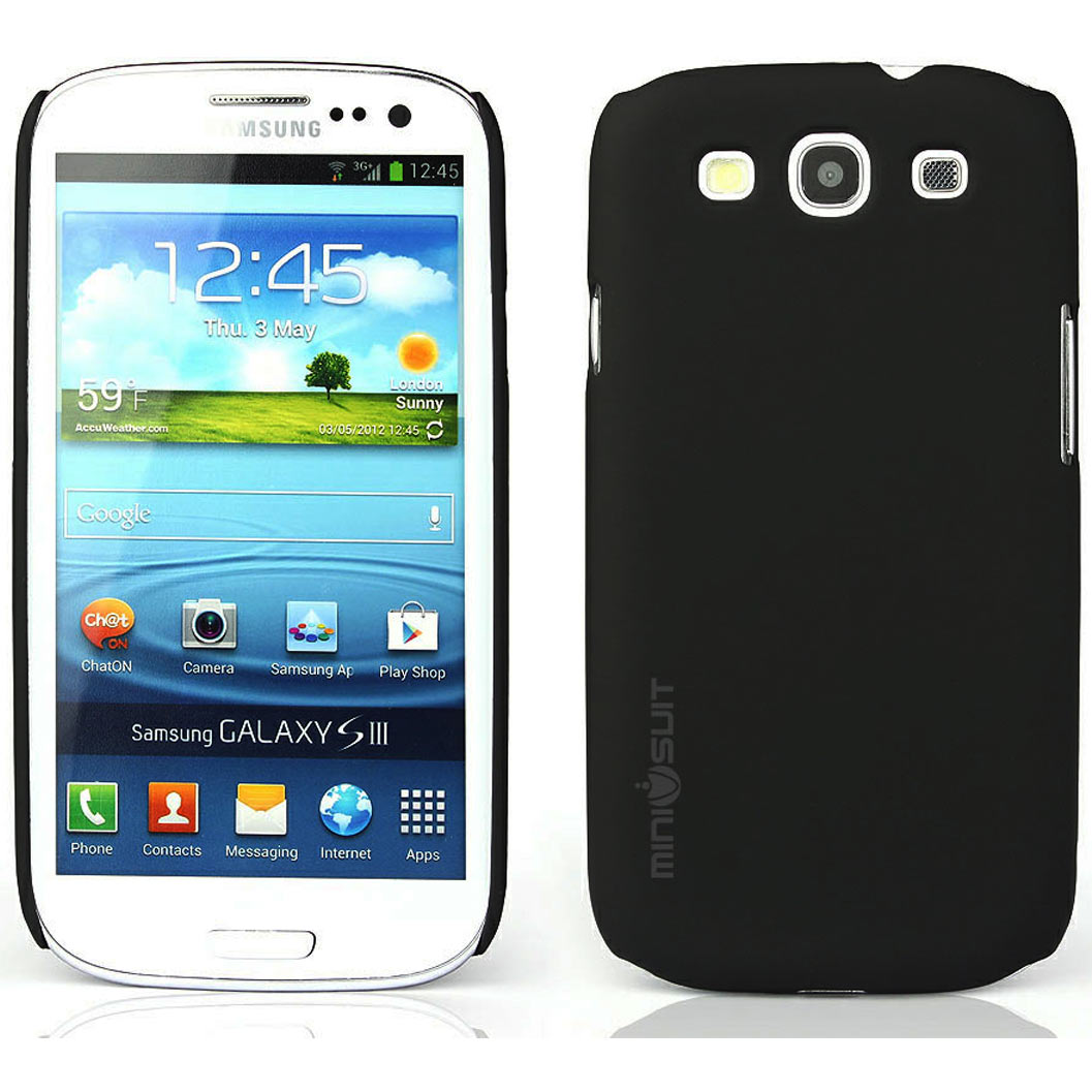MiniSuit Black Slim Hard Rubber Skin Case Cover for Samsung Galaxy S3 III i9300 at Sears.com