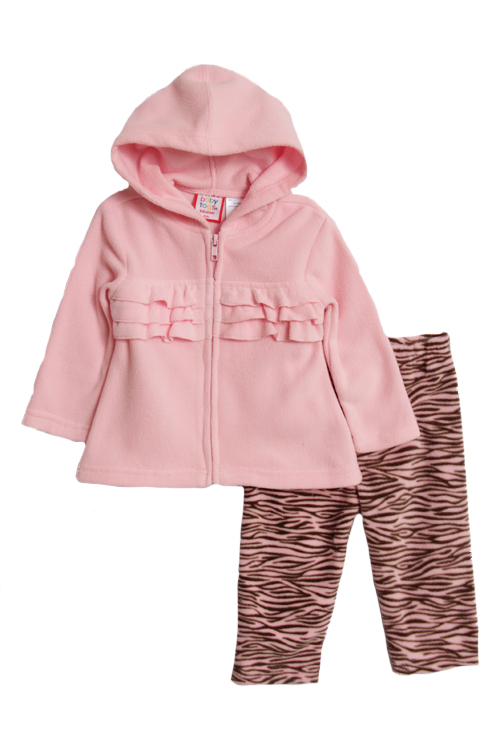 Baby Togs Newborn Girls (3-9 months) 2 pc pink zebra print polar fleece set at Sears.com