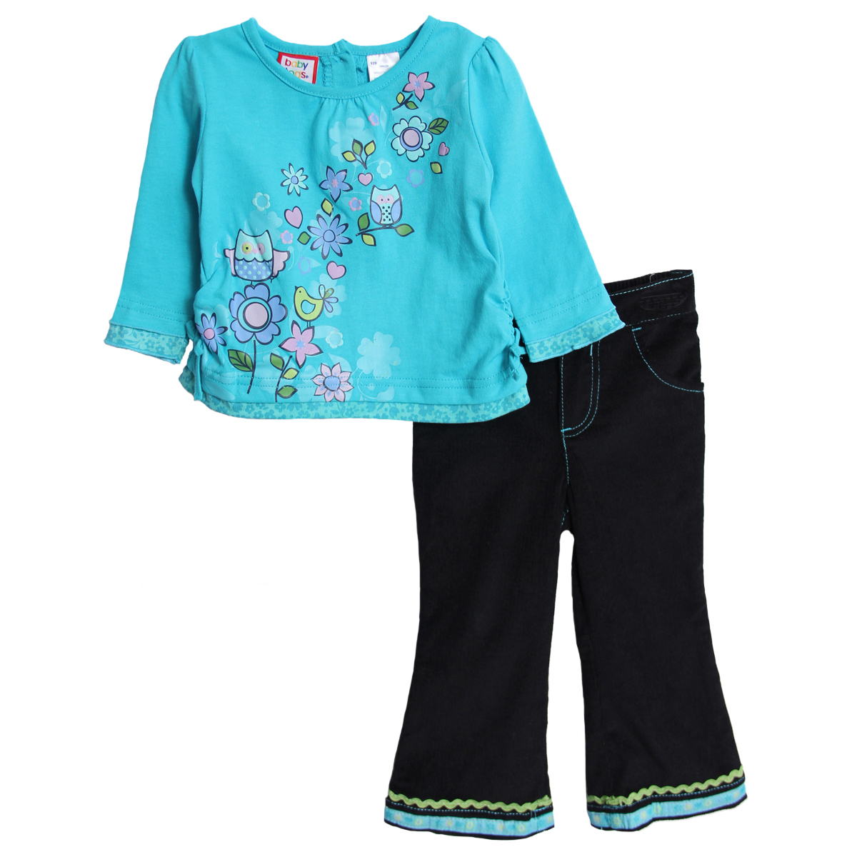 Baby Togs Infant Girls (12-24 mo) 2 pc blue owl shirt and corduroy pants set at Sears.com