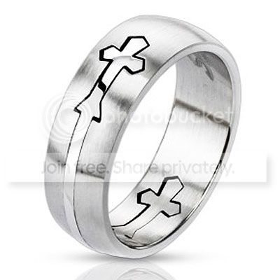 Forever Flawless 7mm Brushed and High Polished Domed Religious Christian Catholic Cross Cut Out Designer Wedding Band Ring (Sizes 5 to 13) at Sears.com
