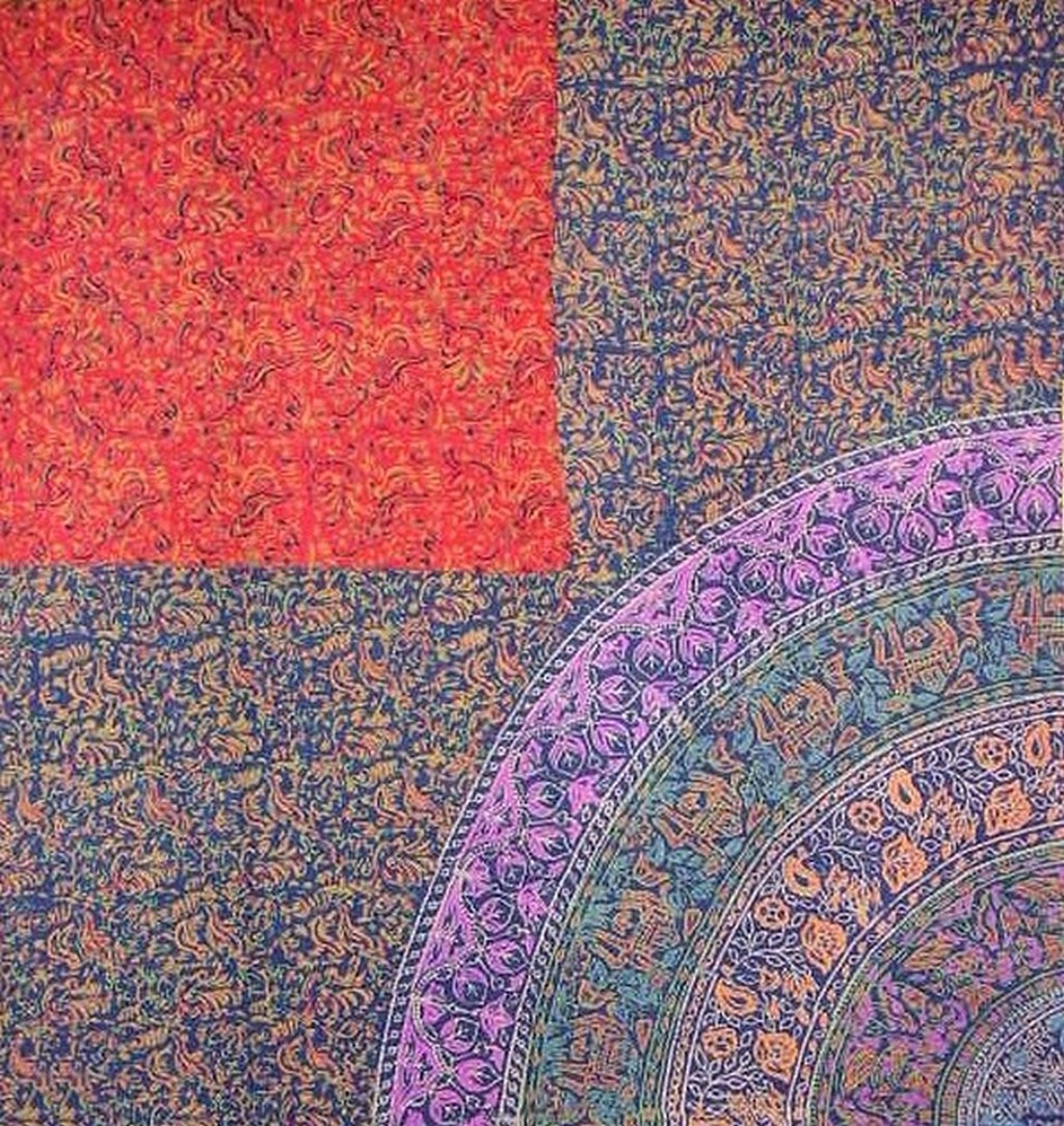 Textiles of India Reversible Duvet Cover-Sanganeer Print-Blue/Red-Queen/King at Sears.com