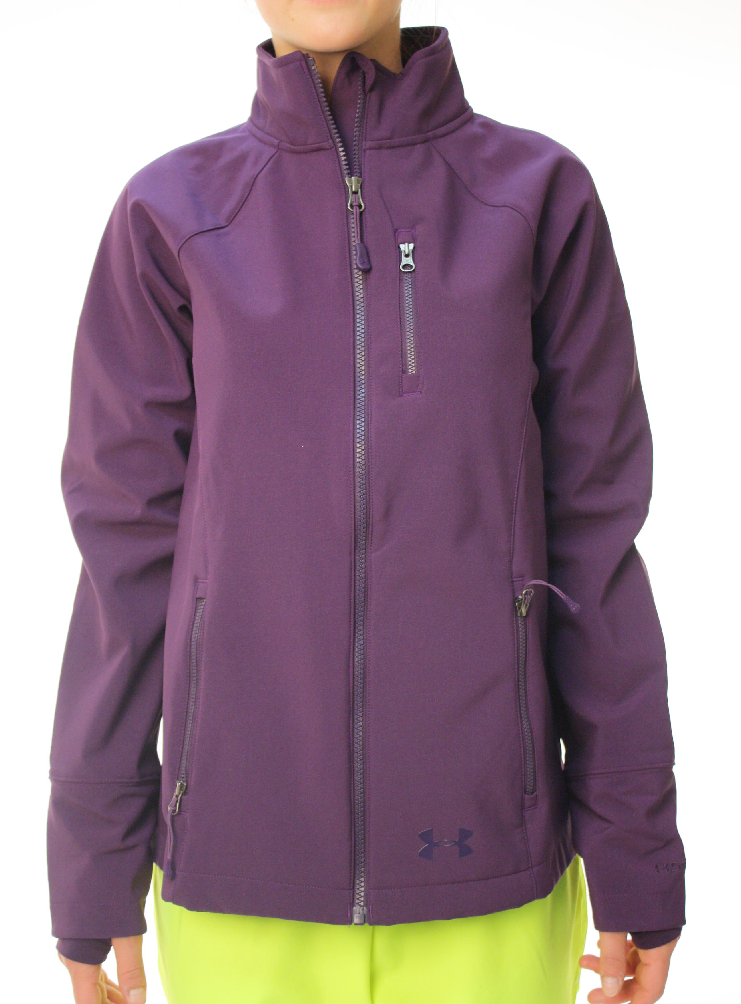 UNDER ARMOUR Outerwear Women's Full Zip Jacket LS High Mock Neck Purple at Sears.com