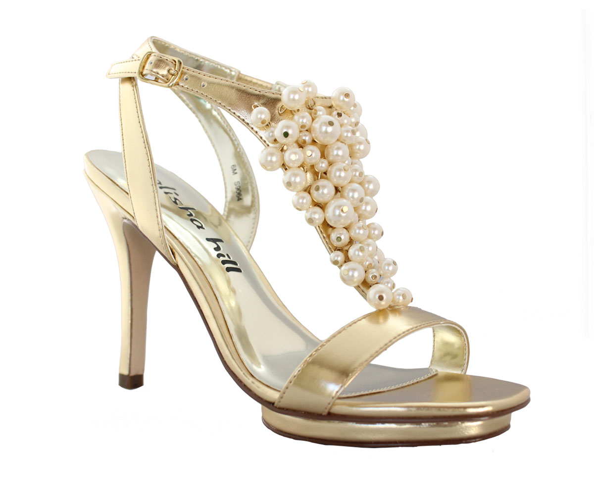 Alisha Hill Gisele by Alisha Hill Gold Cascading Pearls Prom Dress Shoes at Sears.com