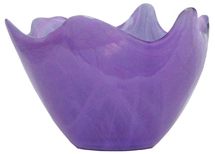 Traders & Co. Colorful Recycled Art Glass Large Grape Wave Rim Bowl 12"D, 7"H at Sears.com