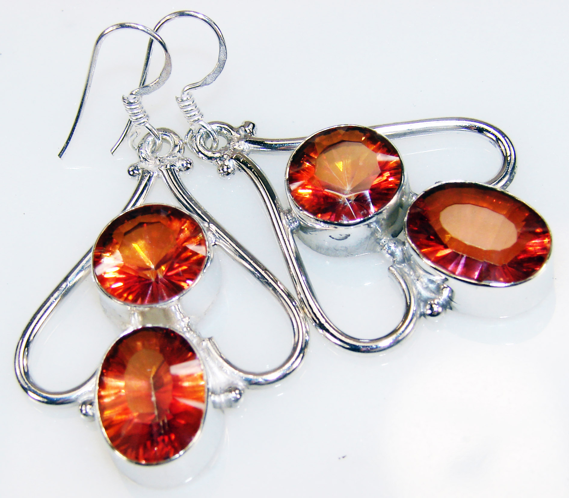 Silver Jewelry Bay  Handmade Unique Artisan Marvelous Magic Golden Topaz 925 Silver Plated Earrings at Sears.com
