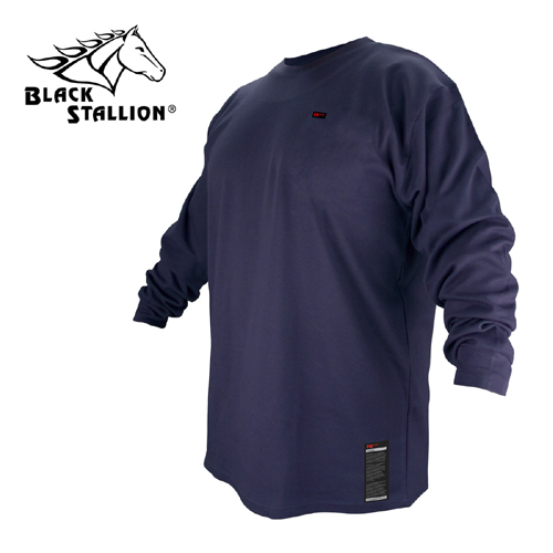 Revco Industries Revco FTL6-NVY Navy Blue Flame Resistant Cotton Long-sleeve T-Shirt, Medium at Sears.com