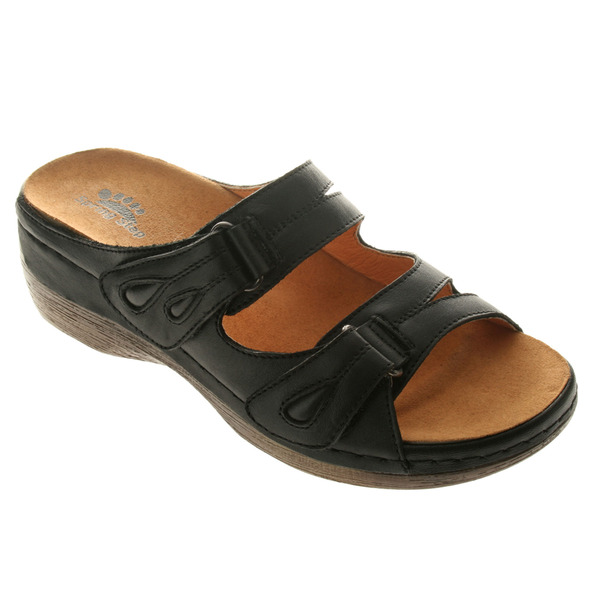 SPRING STEP Sunshine Sandals Slides Shoe Black Women SZ at Sears.com