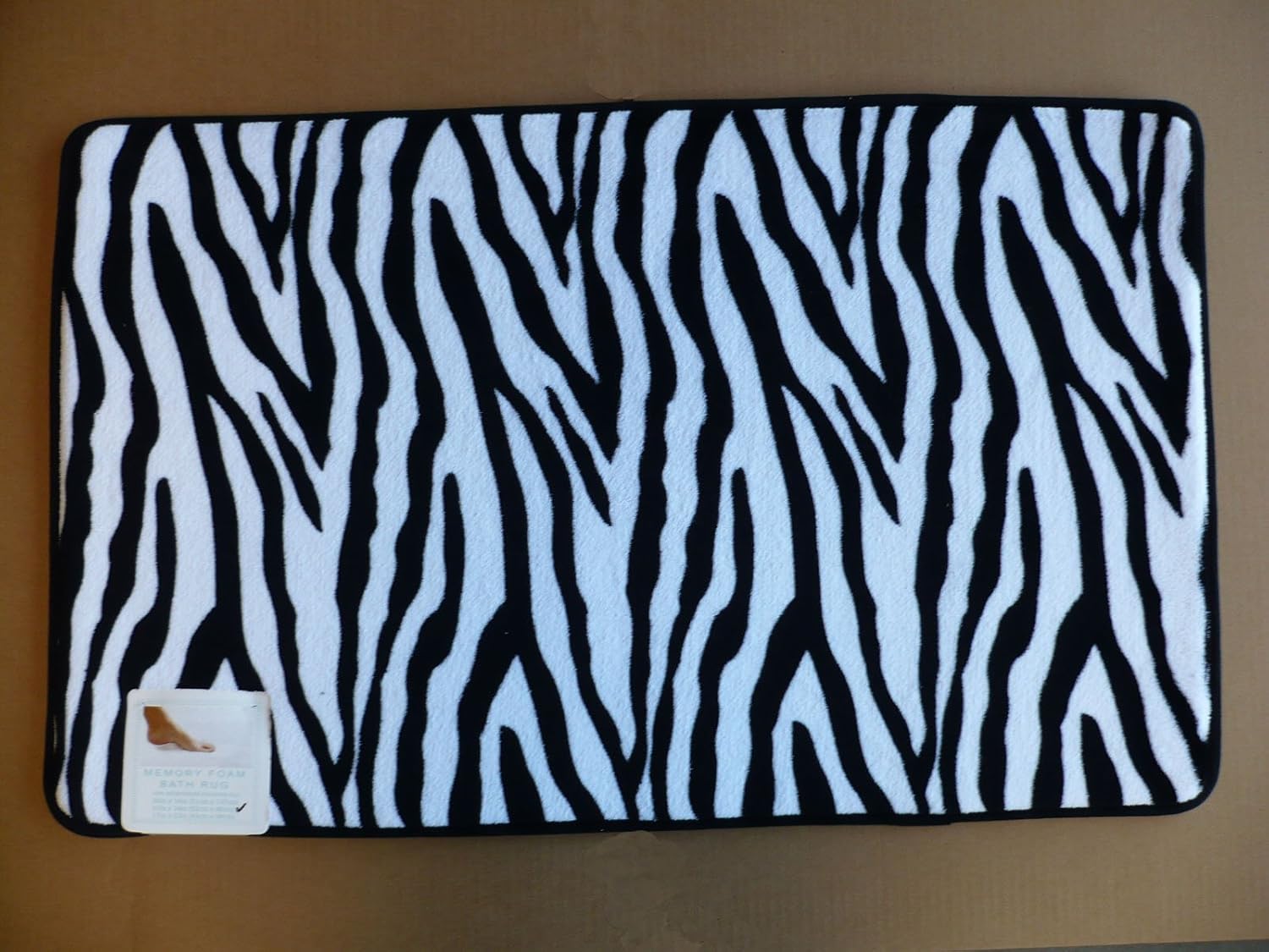 Dahdoul, Inc. New Ultra Absorbent Zebra Skin Memory Foam Bathroom Bath Mat/Rug Slip Resistant at Sears.com