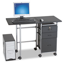 COU ** Fold-N-Stow Workstation, 41-3/4w x 19-7/8d x 29-3/4h, Black/Silver at Sears.com