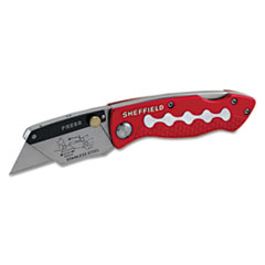 * Sheffield Lockback Knife, 1 Utility Blade, Red