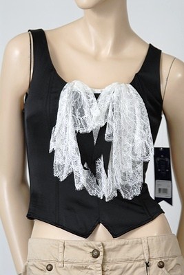 L.A.M.B. Lamb Victorian Corset Vest Womens Shirt Black Size 6 at Sears.com