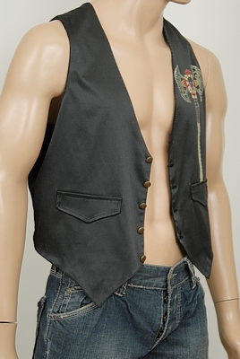Co7de Co7Ed Medieval War Axe Pinstripe Mens Vests Black Size L at Sears.com