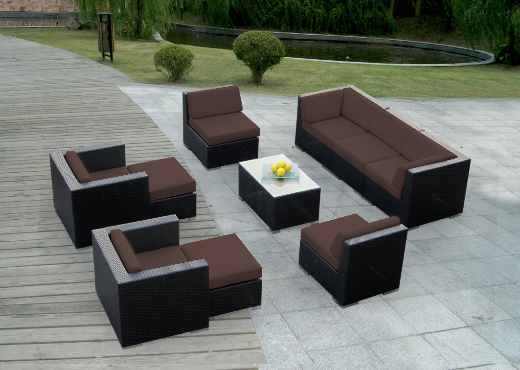 Ohana Collection Genuine Ohana Outdoor Patio Wicker Sofa Sectional Furniture 10pc Couch Set with Free Patio Cover at Sears.com